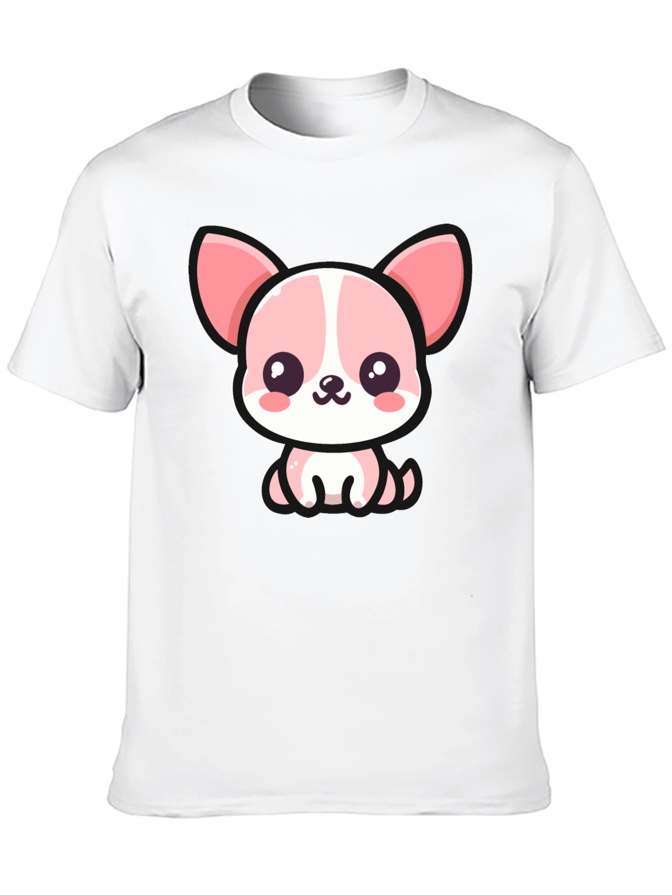 Kawaii Puppy Graphic Tee - Cute Cartoon Dog T-Shirt