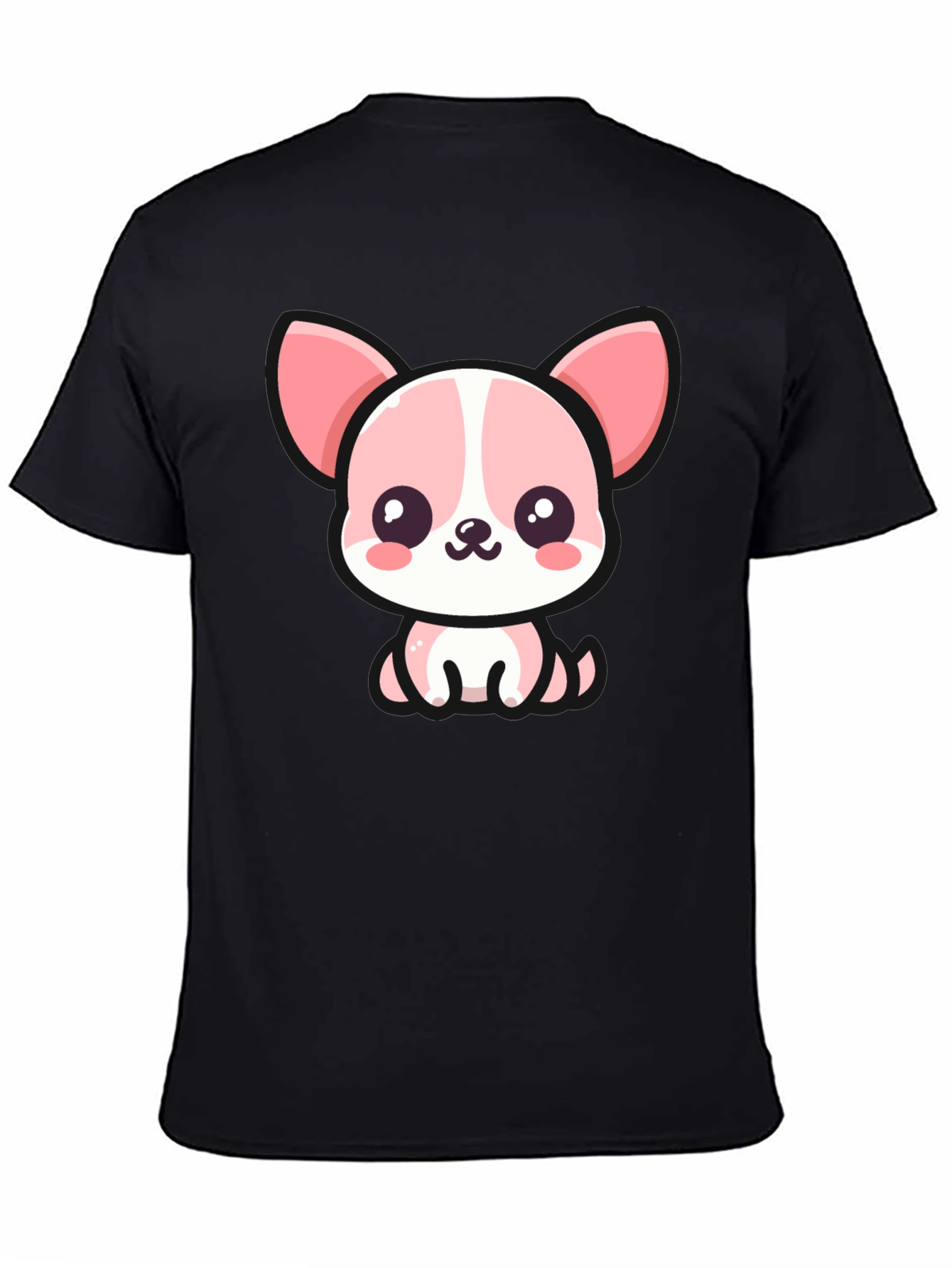 Kawaii Puppy Graphic Tee - Cute Cartoon Dog T-Shirt