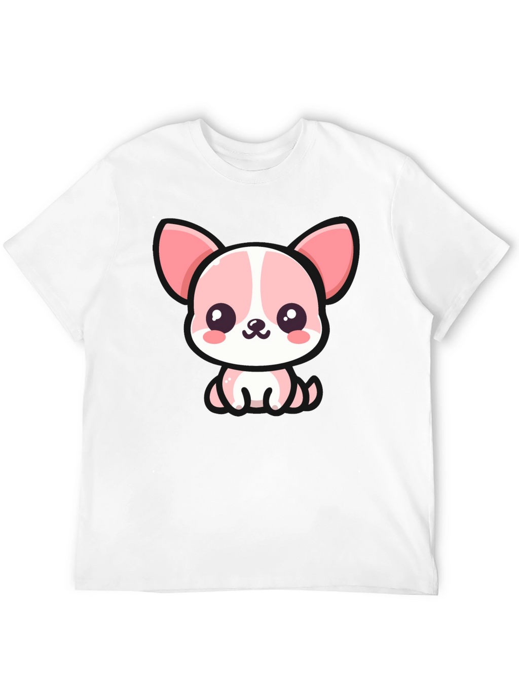 Kawaii Puppy Graphic Tee - Cute Cartoon Dog T-Shirt