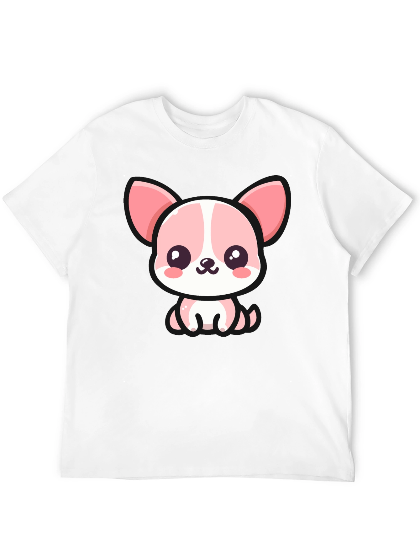 Kawaii Puppy Graphic Tee - Cute Cartoon Dog T-Shirt