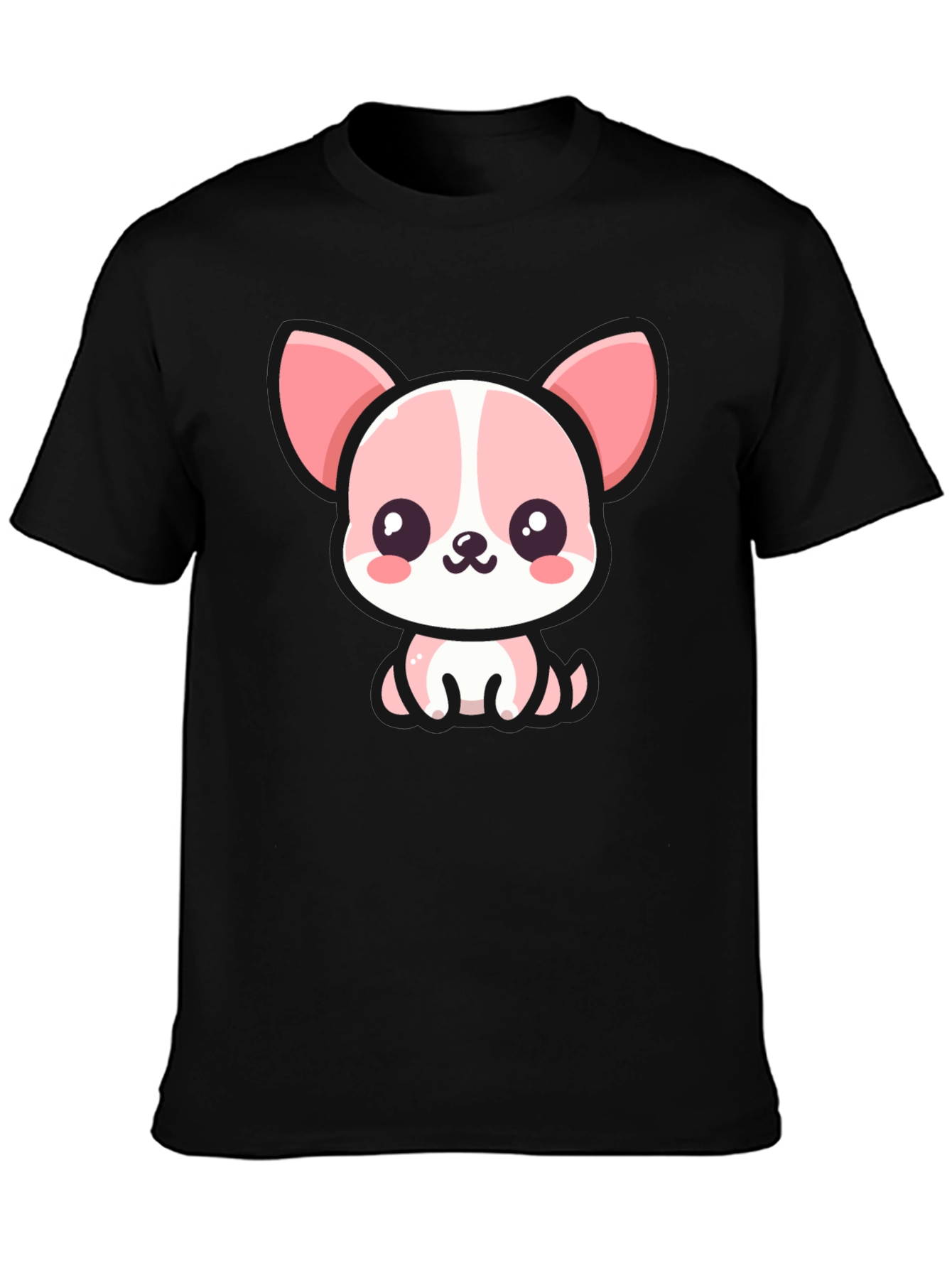 Kawaii Puppy Graphic Tee - Cute Cartoon Dog T-Shirt