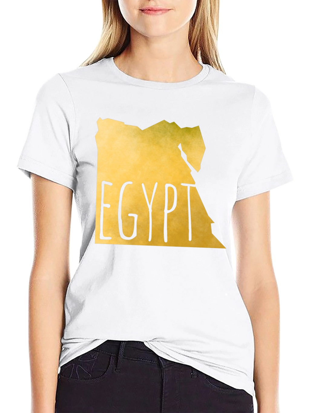 Egypt Map T-Shirt - Black Cotton Graphic Tee