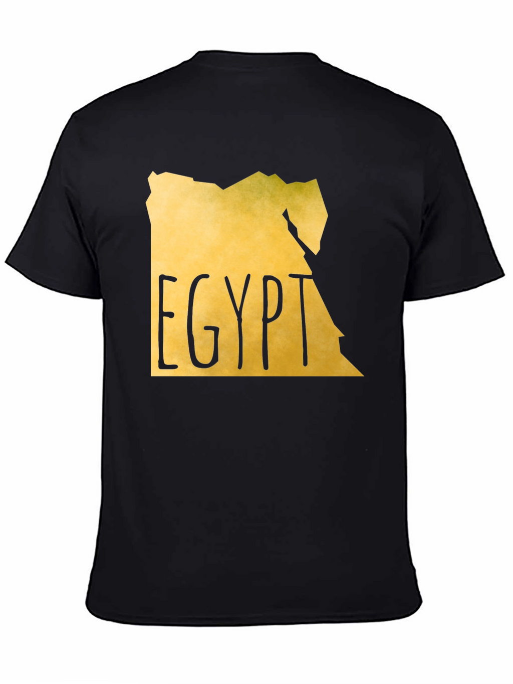 Egypt Map T-Shirt - Black Cotton Graphic Tee