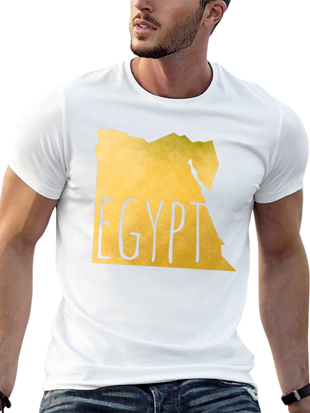 Egypt Map T-Shirt - Black Cotton Graphic Tee