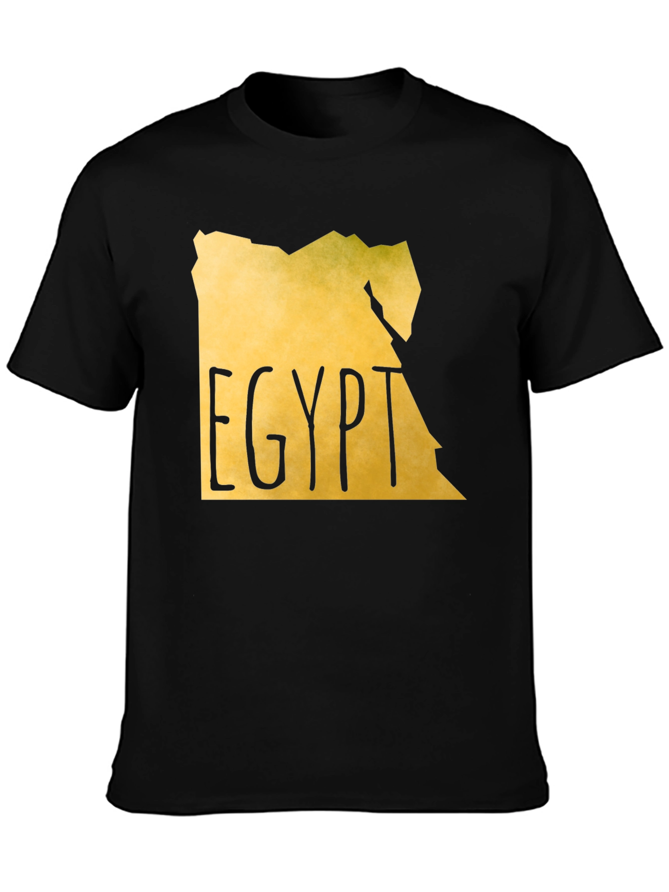 Egypt Map T-Shirt - Black Cotton Graphic Tee