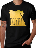 Egypt Map T-Shirt - Black Cotton Graphic Tee