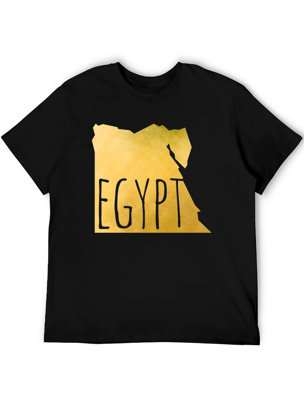Egypt Map T-Shirt - Black Cotton Graphic Tee
