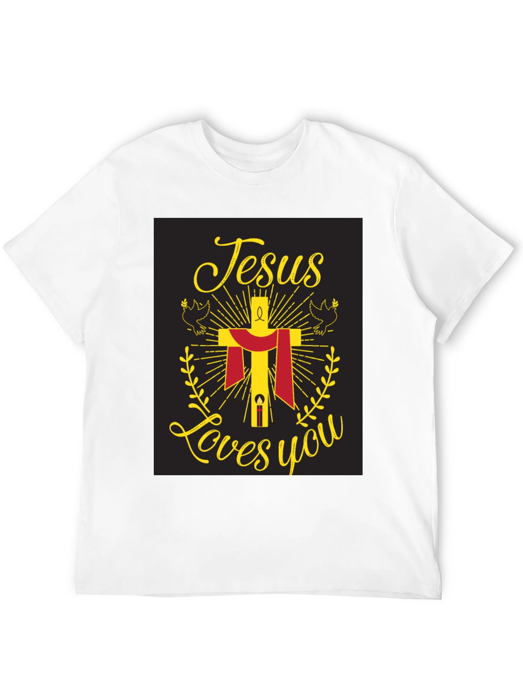 Jesus Loves You Graphic Tee - Black
