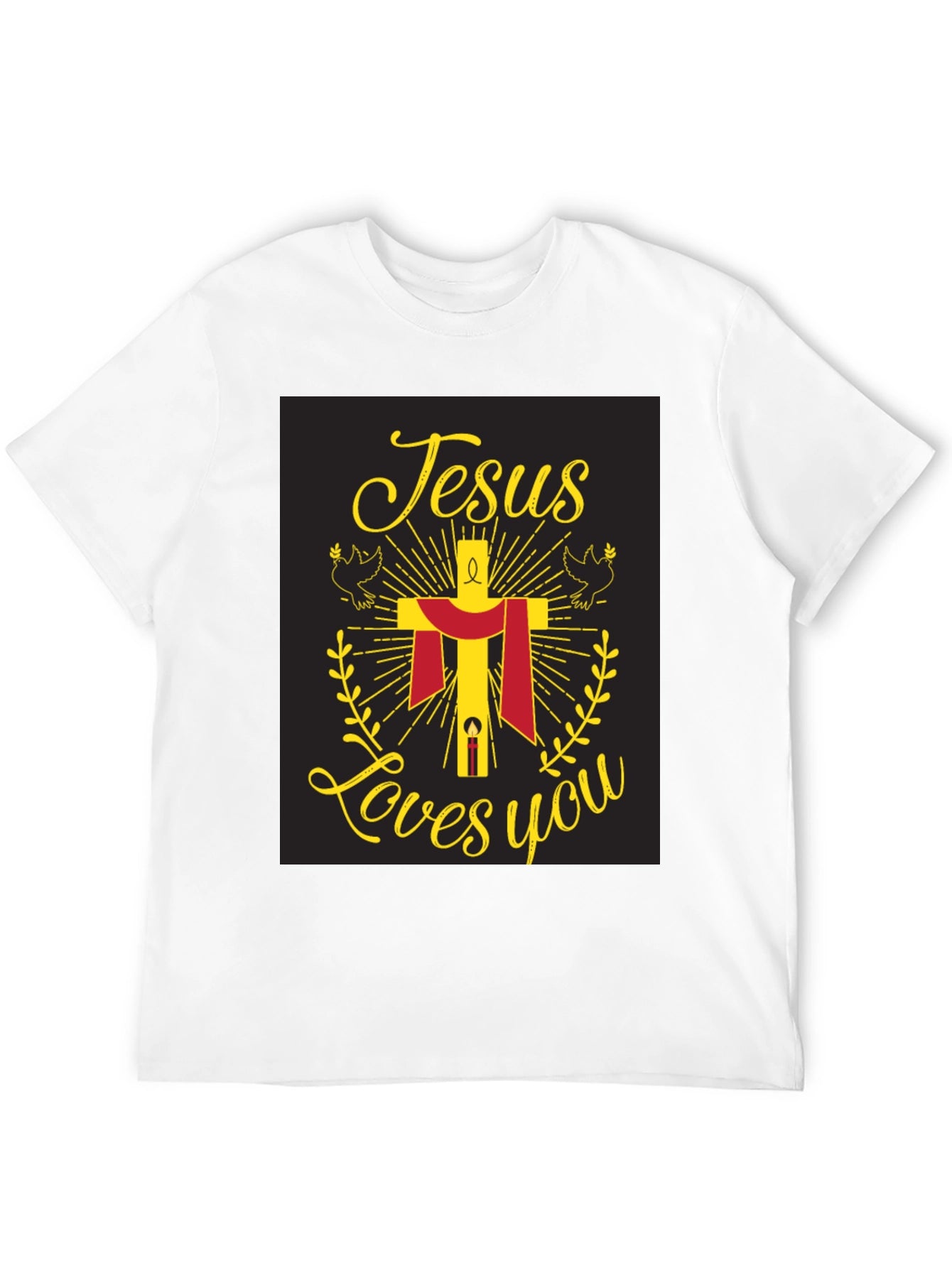 Jesus Loves You Graphic Tee - Black