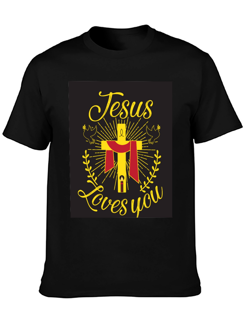 Jesus Loves You Graphic Tee - Black