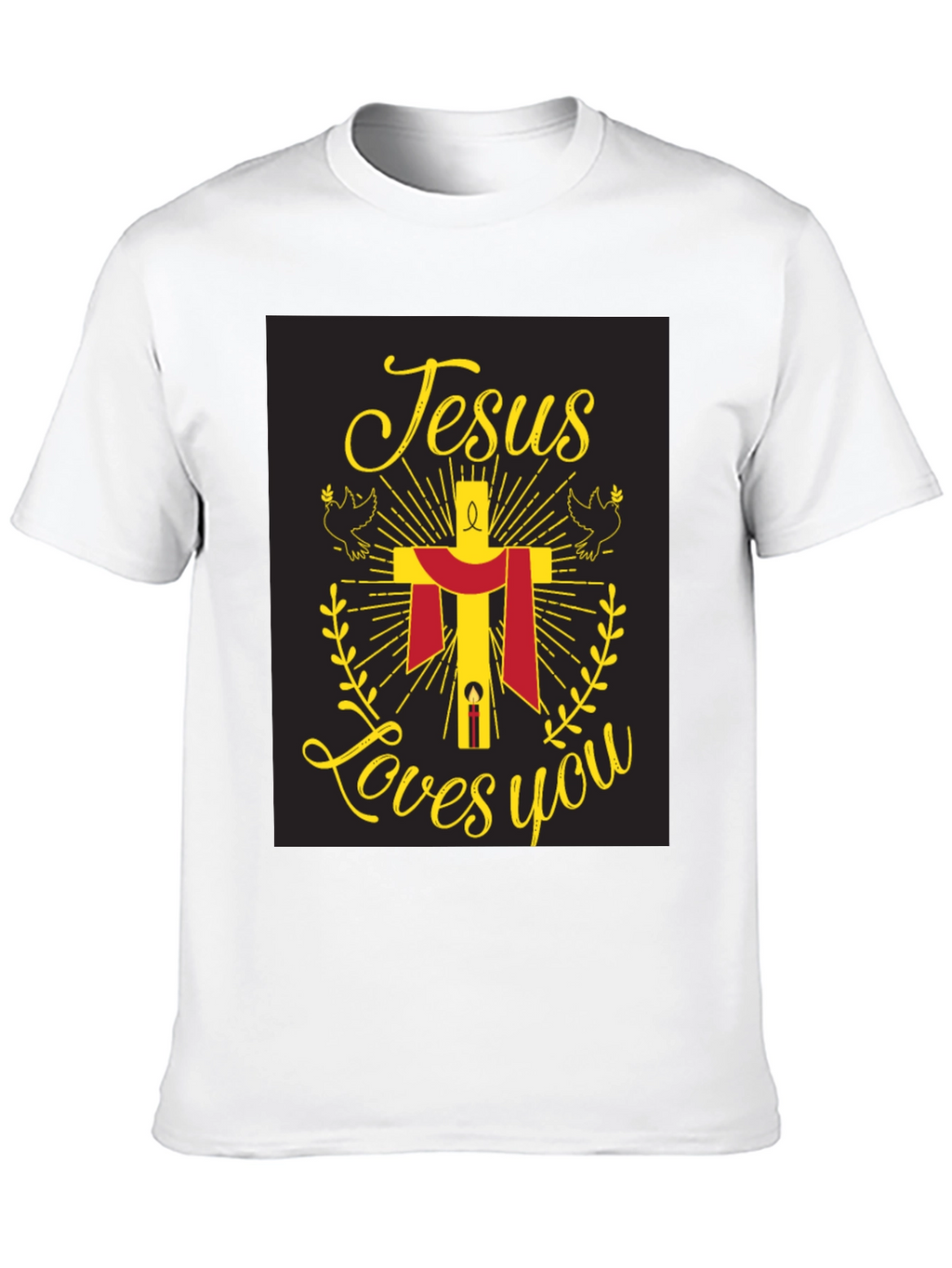 Jesus Loves You Graphic Tee - Black