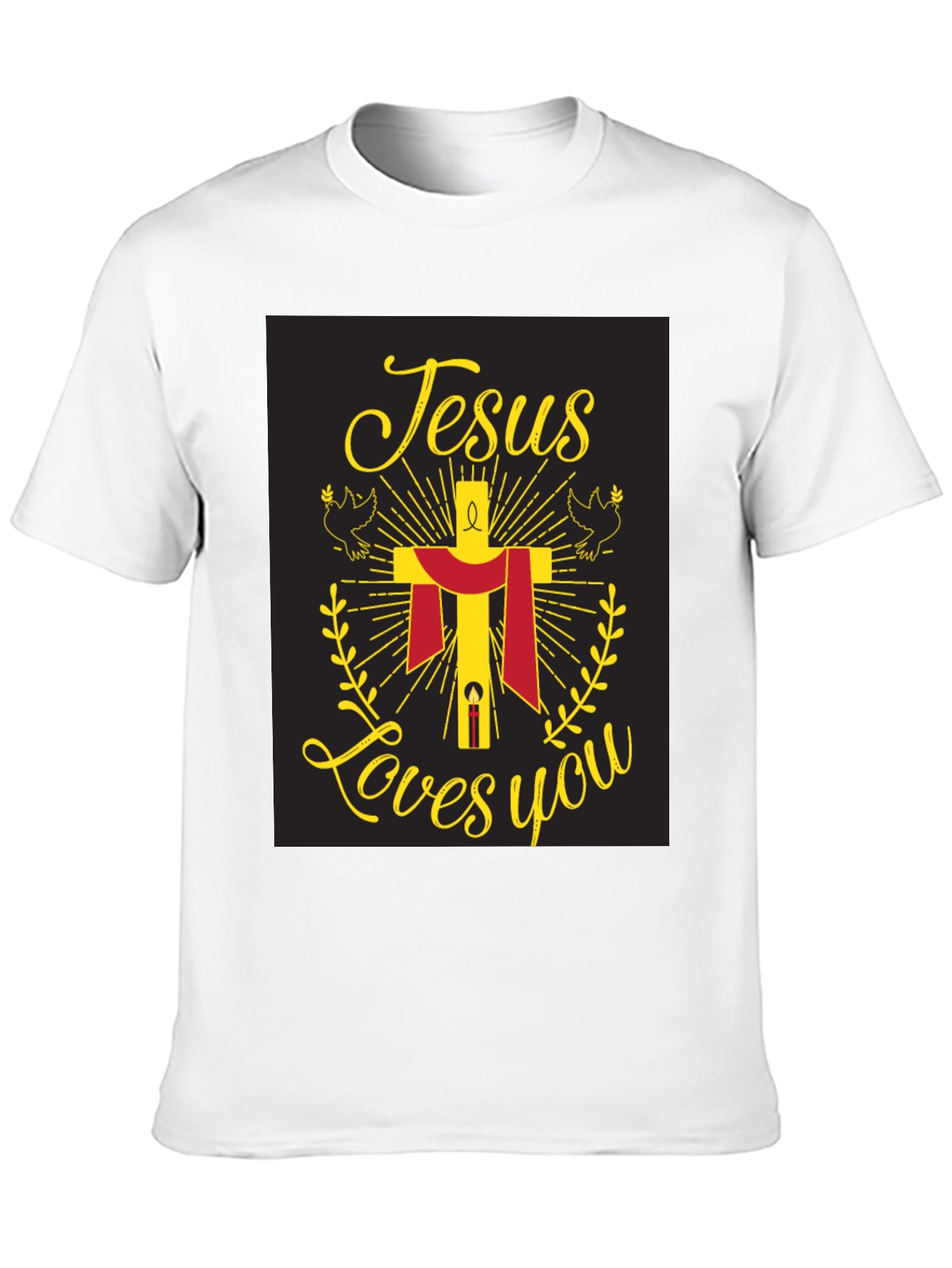 Jesus Loves You Graphic Tee - Black