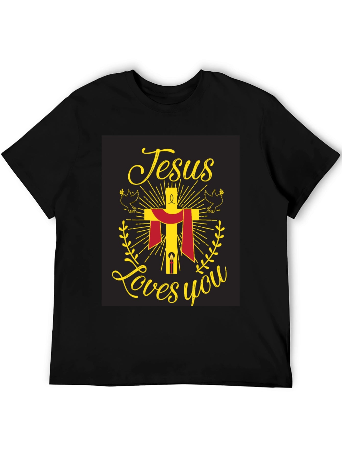 Jesus Loves You Graphic Tee - Black