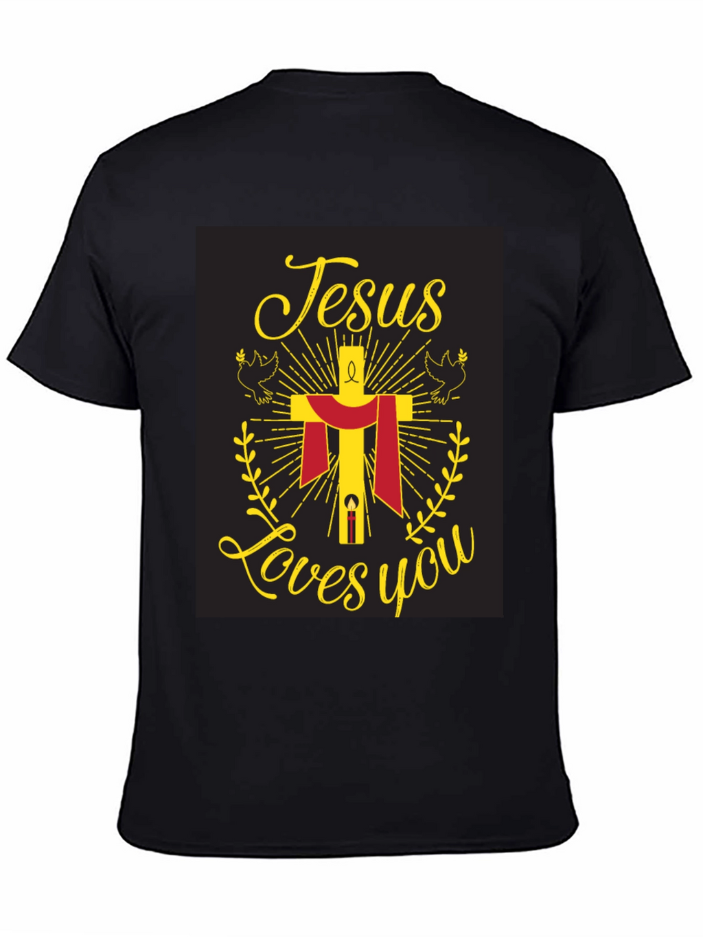 Jesus Loves You Graphic Tee - Black