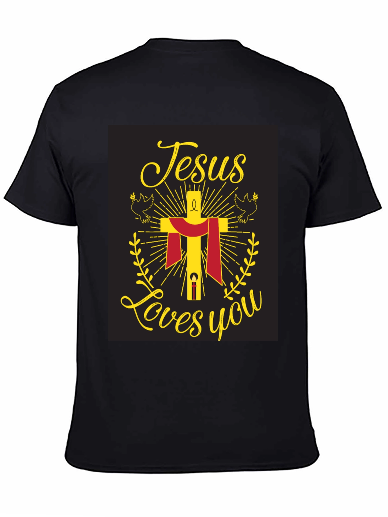 Jesus Loves You Graphic Tee - Black