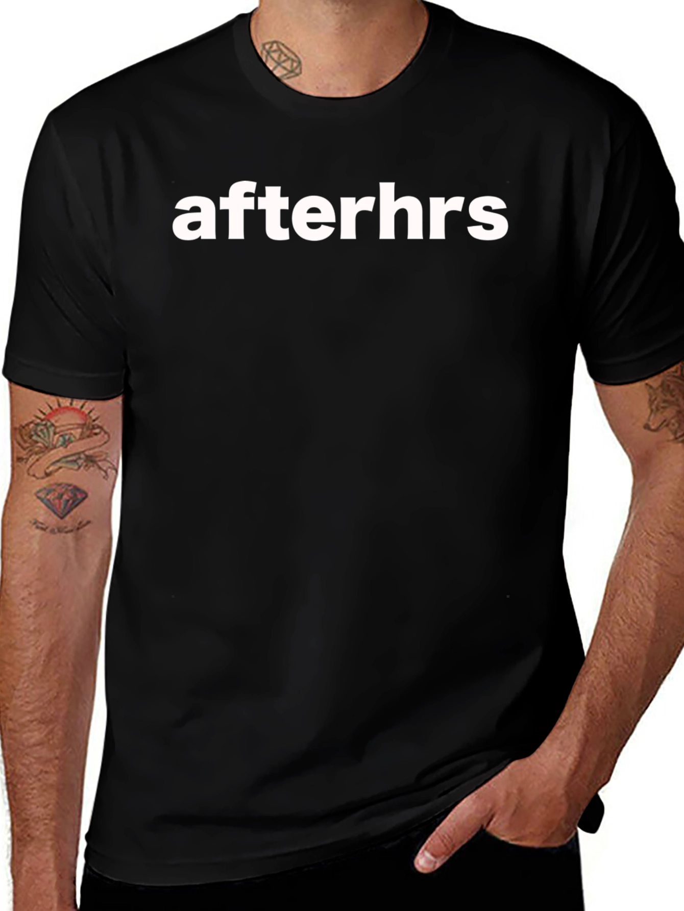 Afterhrs Graphic Tee - Stylish Black T-Shirt
