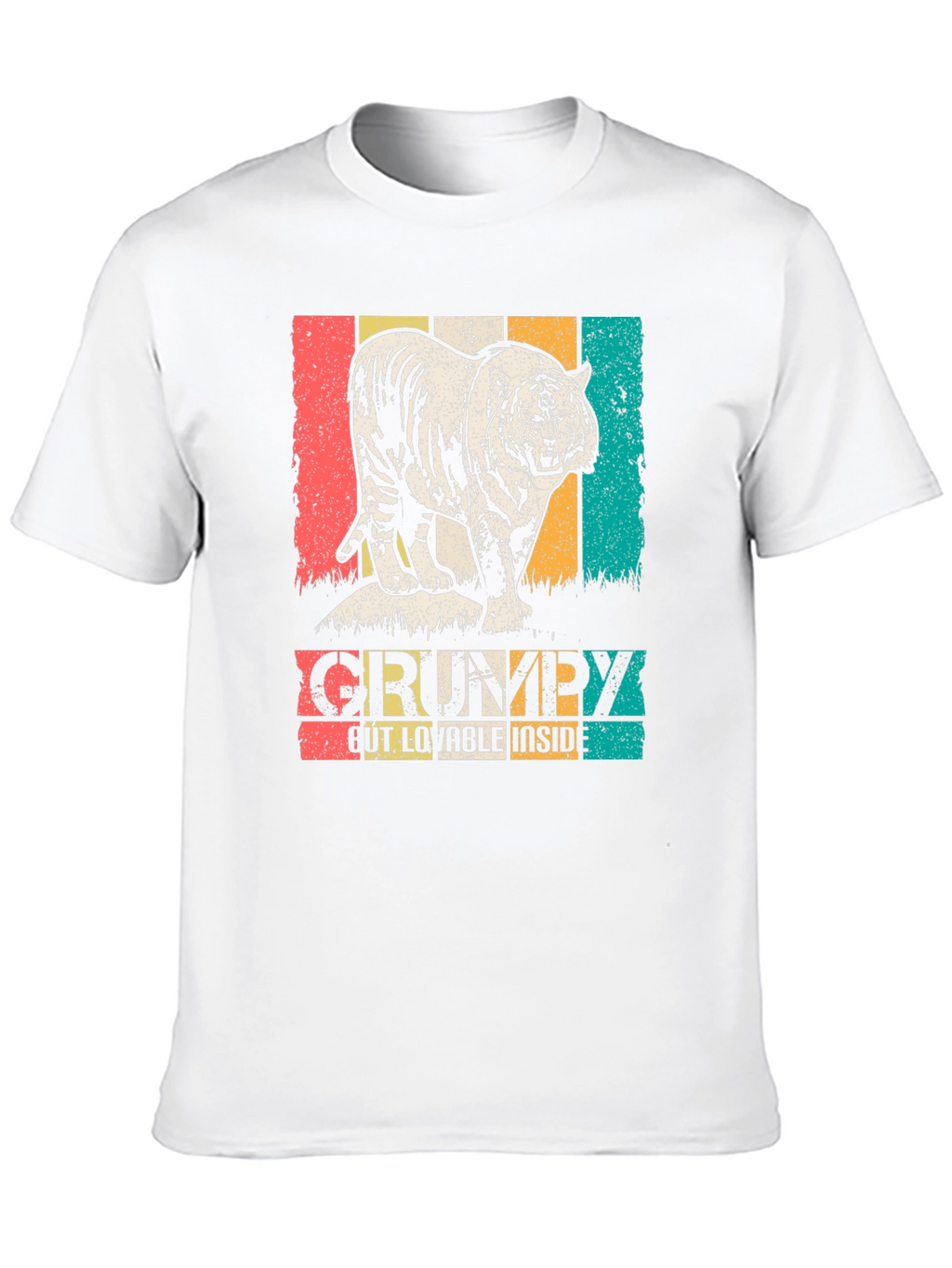 Grumpy but Lovable Tiger Graphic T-Shirt