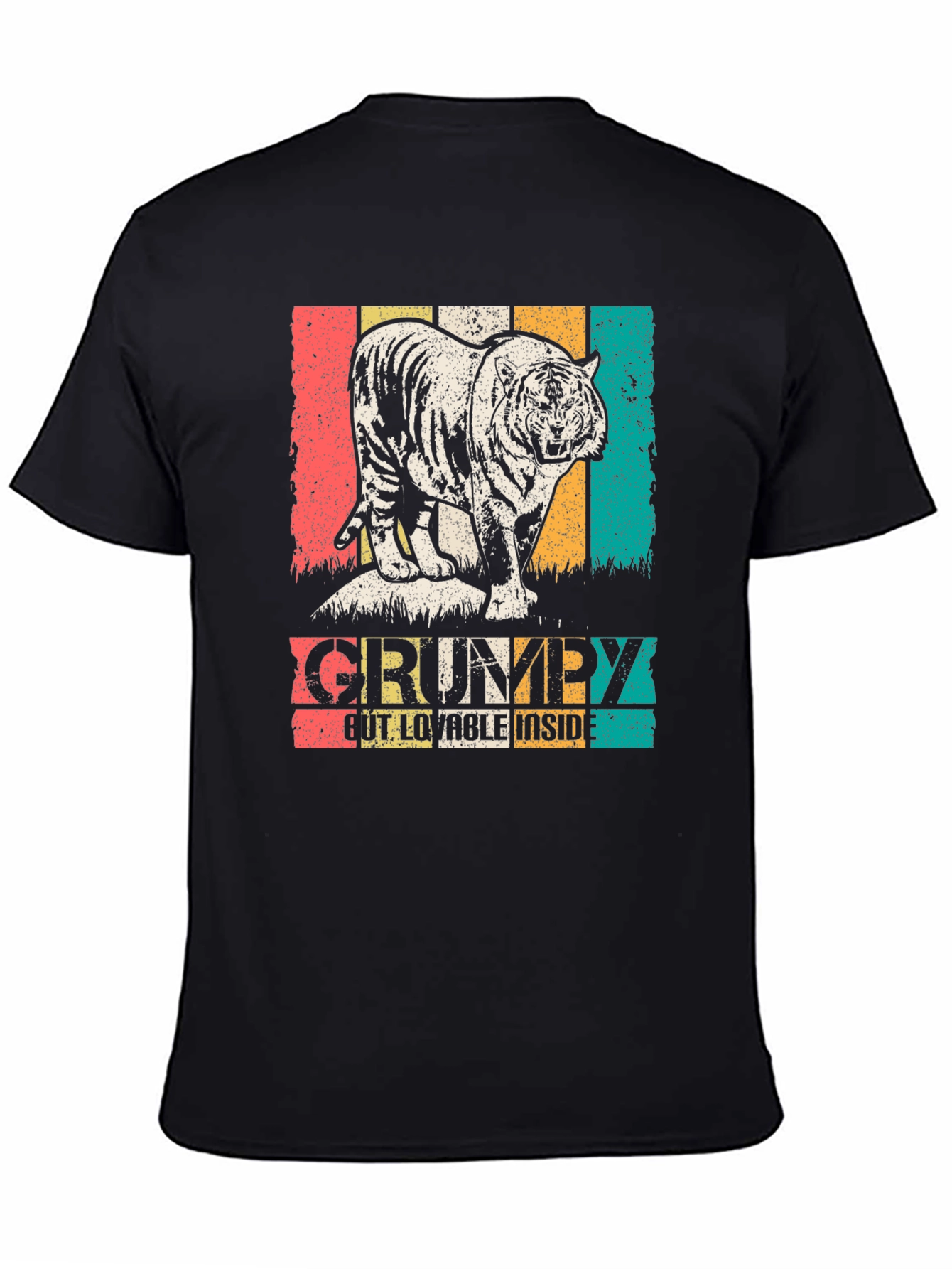 Grumpy but Lovable Tiger Graphic T-Shirt