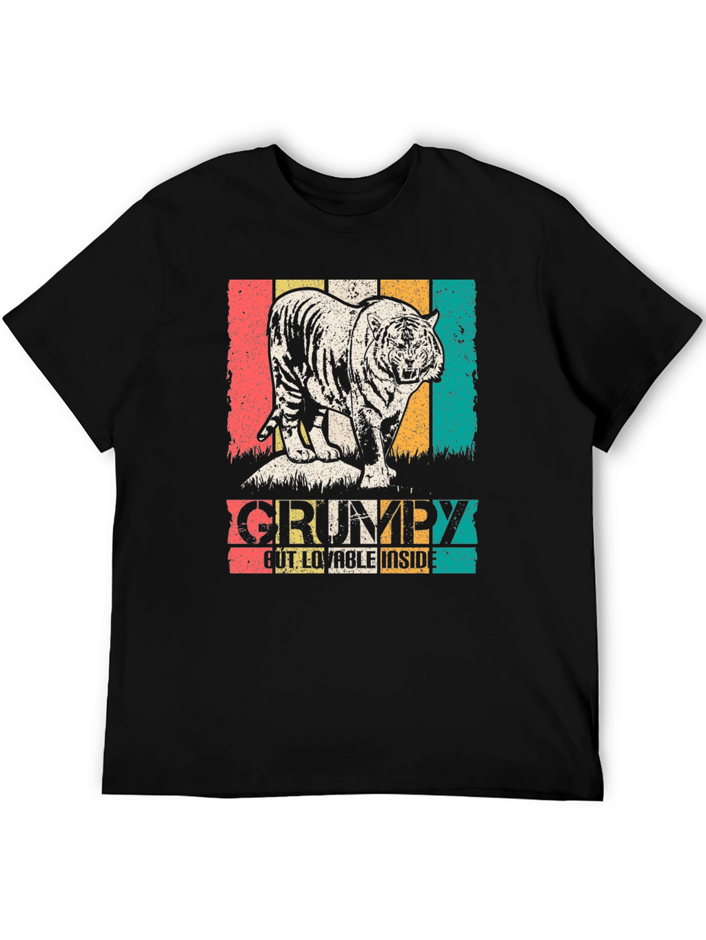 Grumpy but Lovable Tiger Graphic T-Shirt
