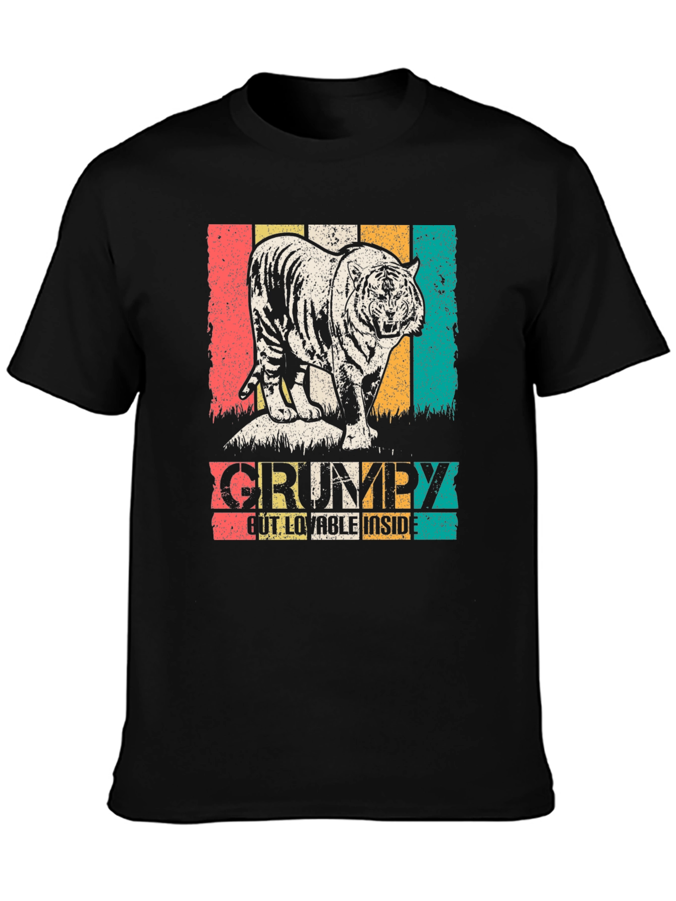 Grumpy but Lovable Tiger Graphic T-Shirt