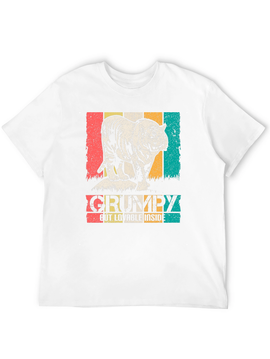 Grumpy but Lovable Tiger Graphic T-Shirt