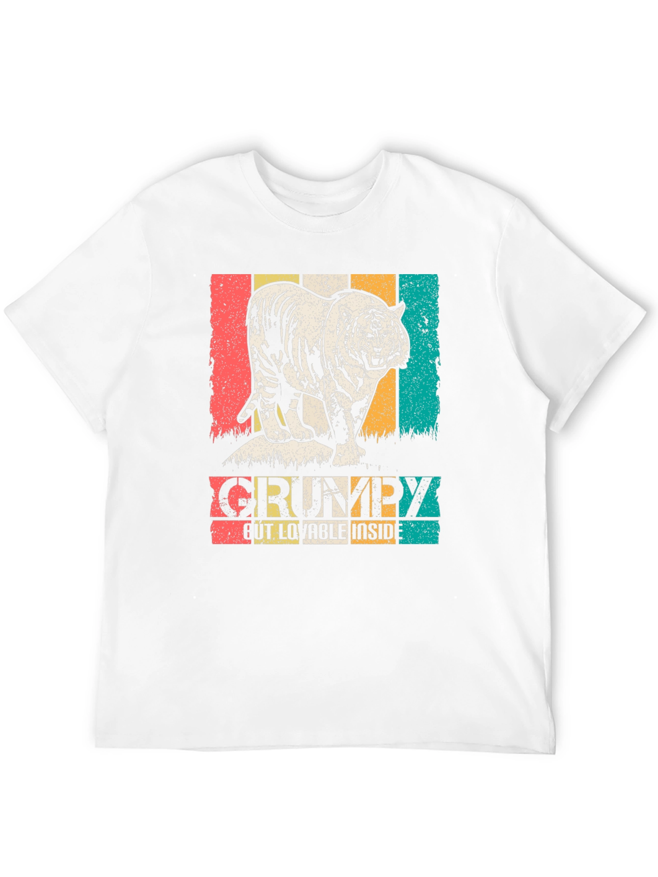 Grumpy but Lovable Tiger Graphic T-Shirt