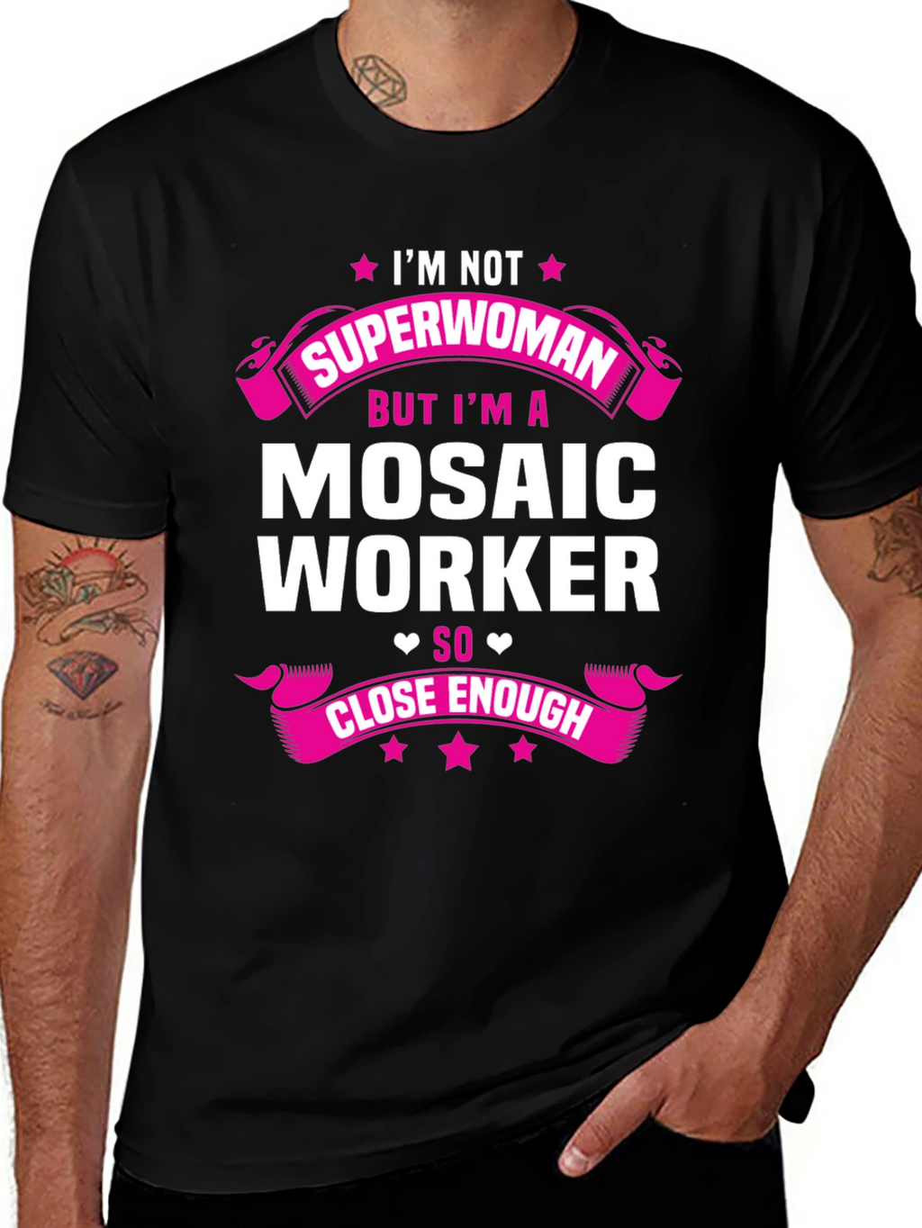 Mosaic Worker T-Shirt: Im Not Superwoman