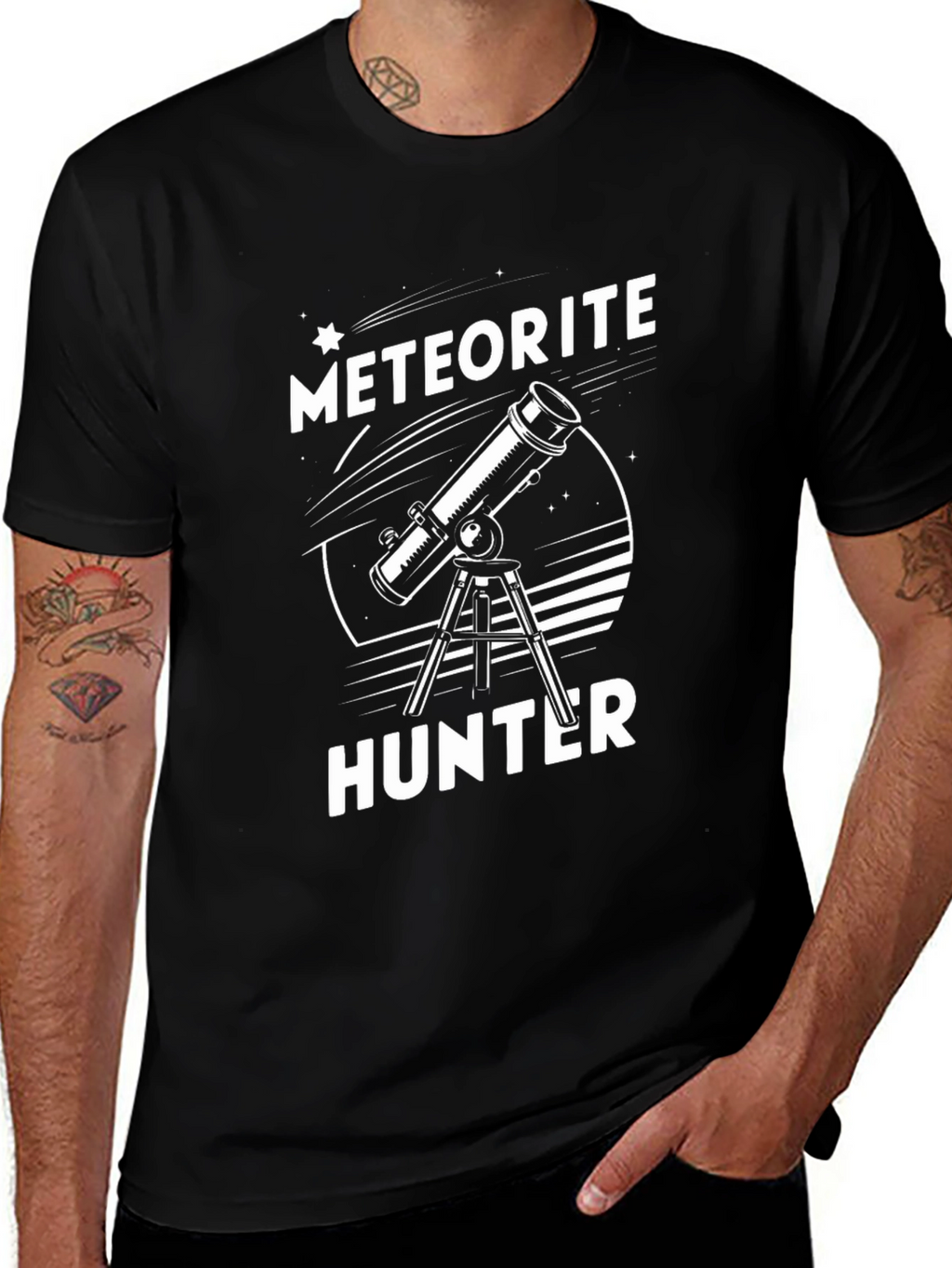 Meteorite Hunter T-Shirt Astronomy Telescope Tee
