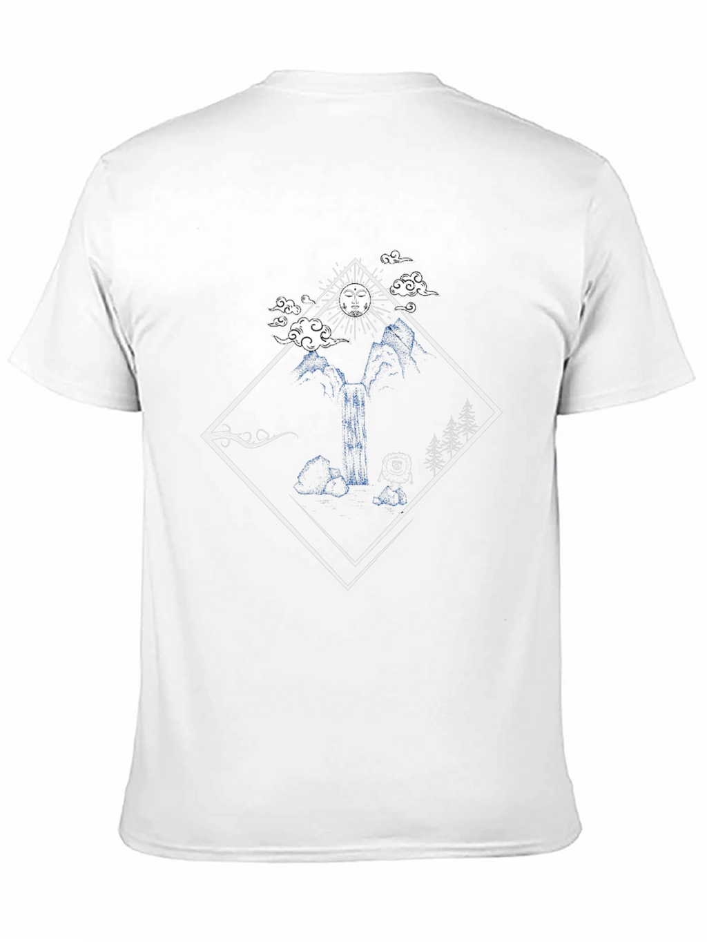 Nature Diamond Graphic Tee - Black