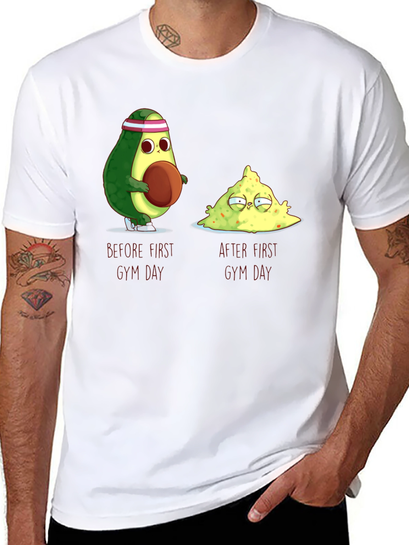 Avocado Gym Day T-Shirt - Funny Workout Tee