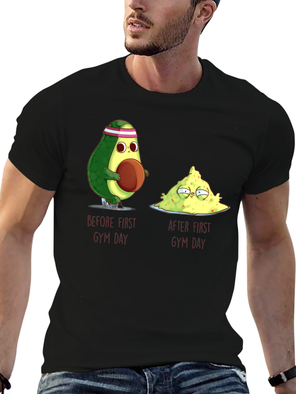 Avocado Gym Day T-Shirt - Funny Workout Tee