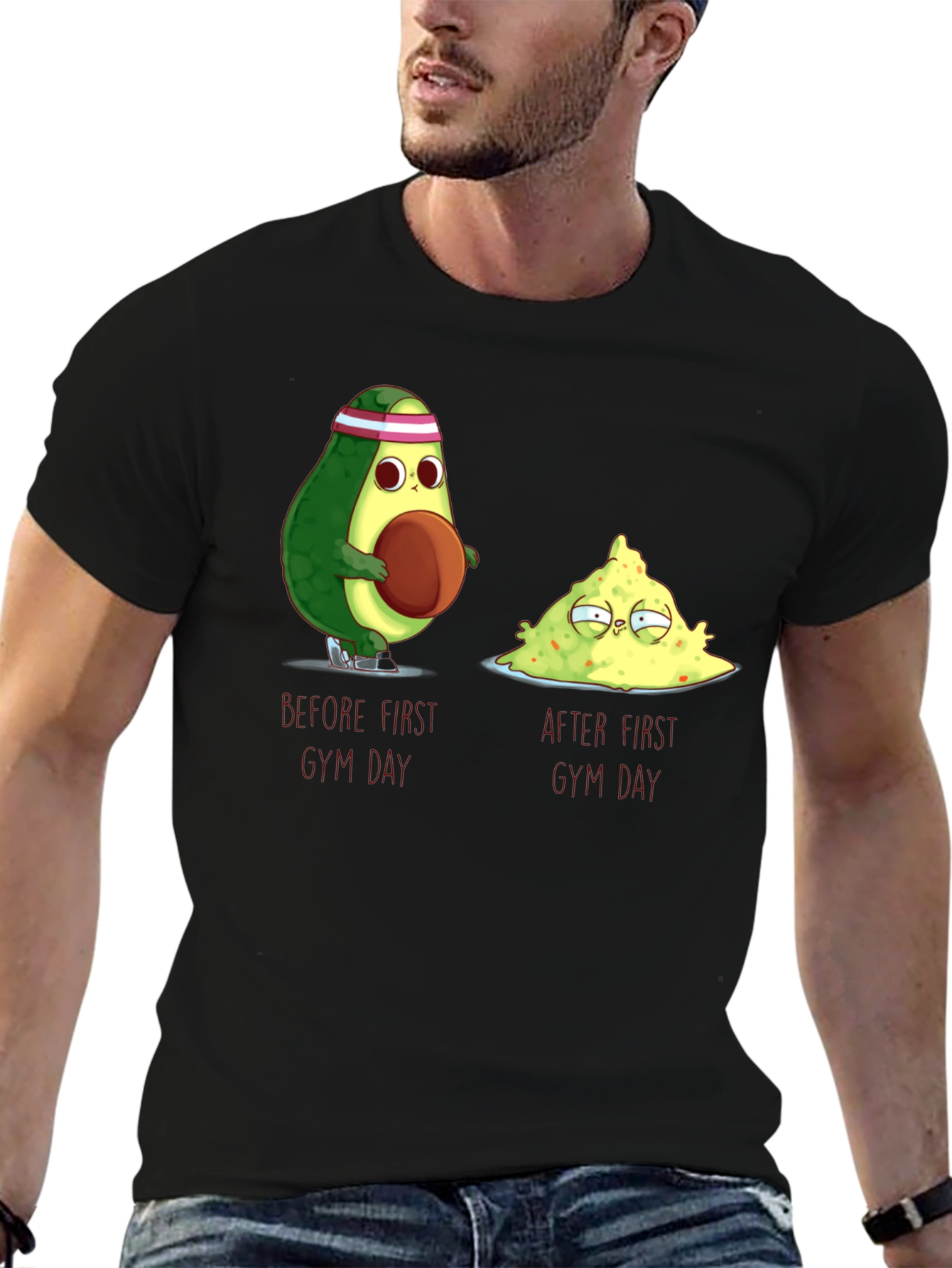 Avocado Gym Day T-Shirt - Funny Workout Tee