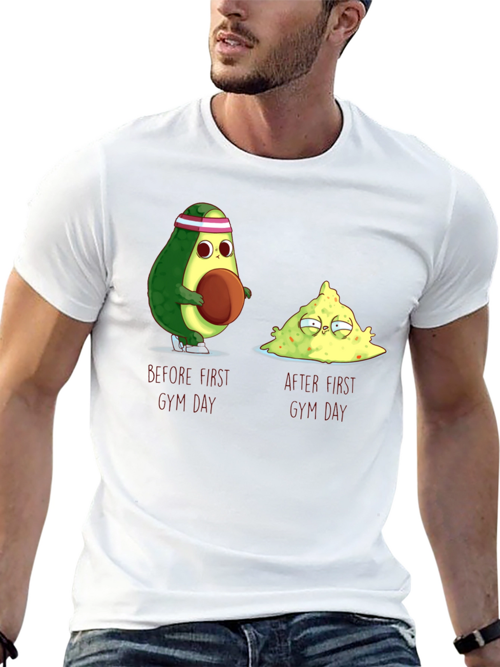 Avocado Gym Day T-Shirt - Funny Workout Tee
