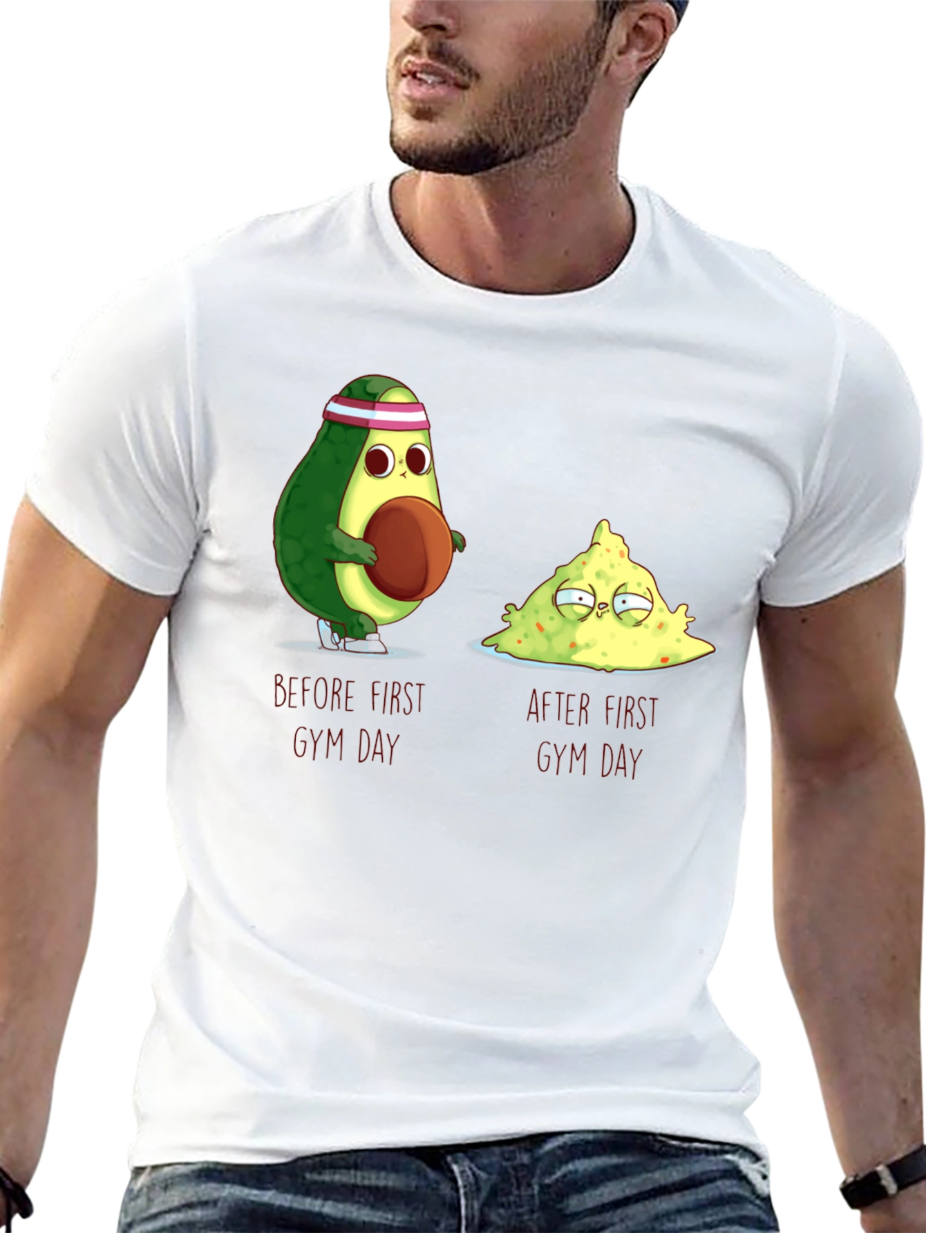 Avocado Gym Day T-Shirt - Funny Workout Tee