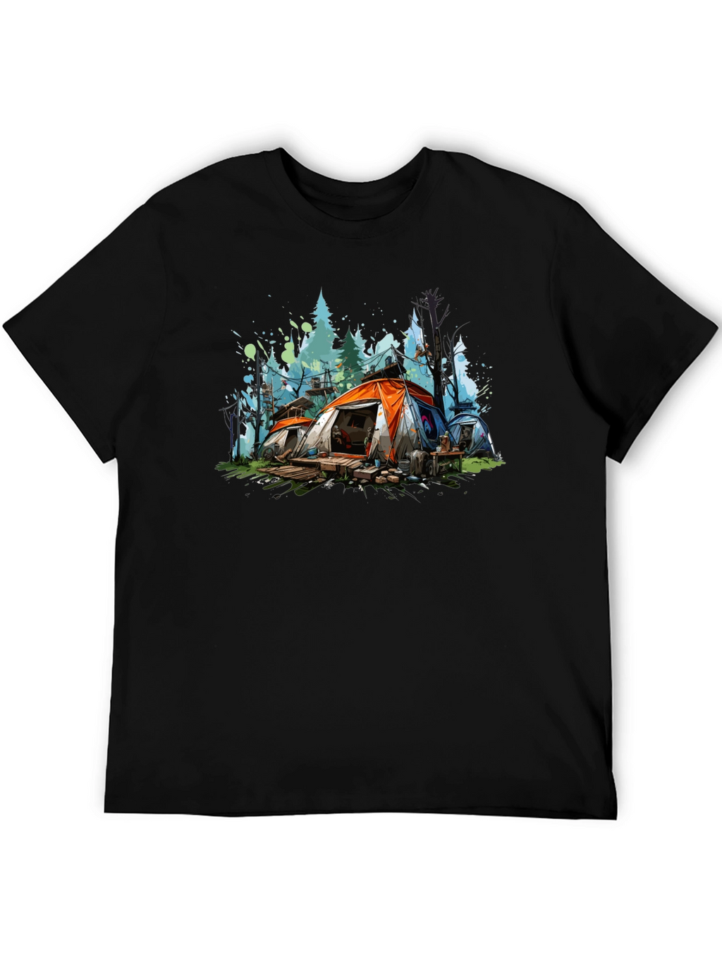 Camping Tent Graphic Tee - Adventure Awaits!