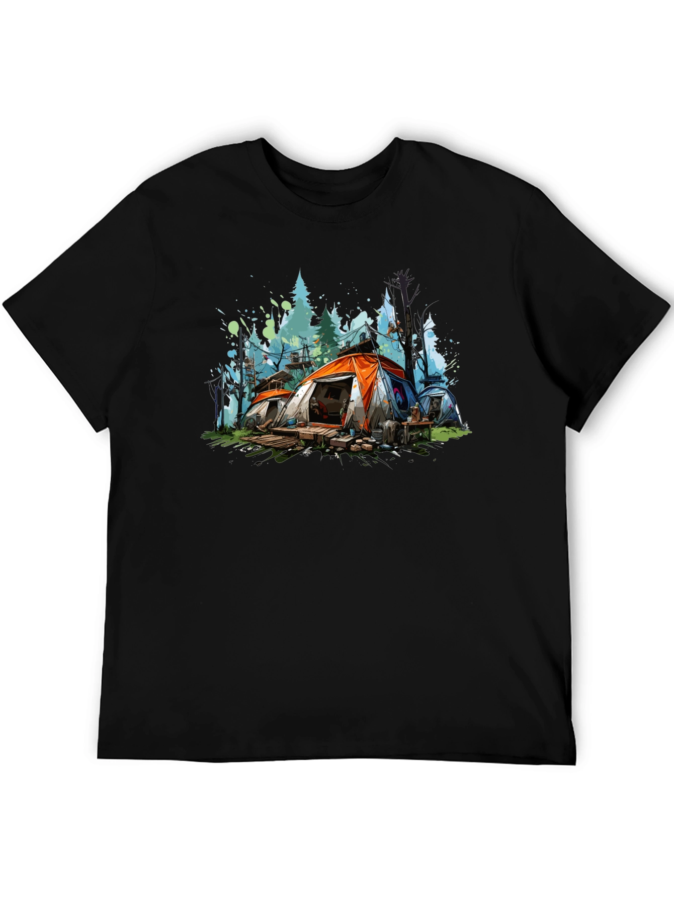 Camping Tent Graphic Tee - Adventure Awaits!