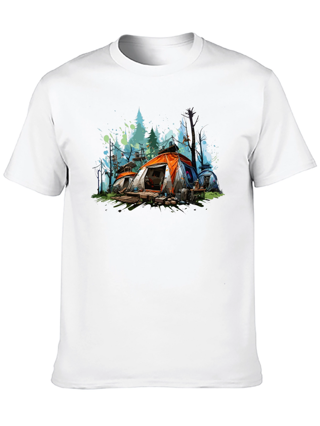 Camping Tent Graphic Tee - Adventure Awaits!