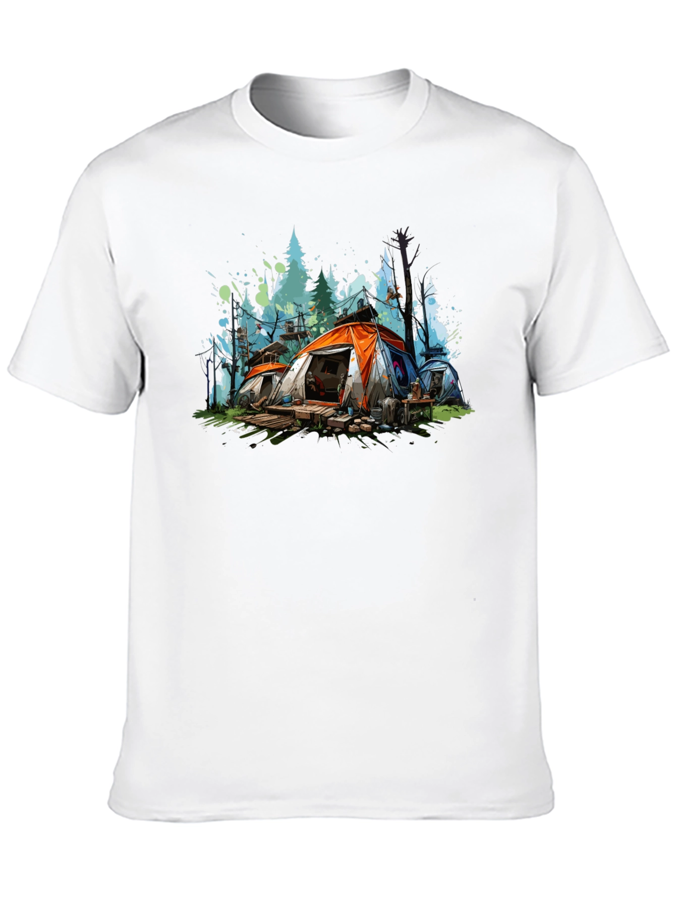 Camping Tent Graphic Tee - Adventure Awaits!