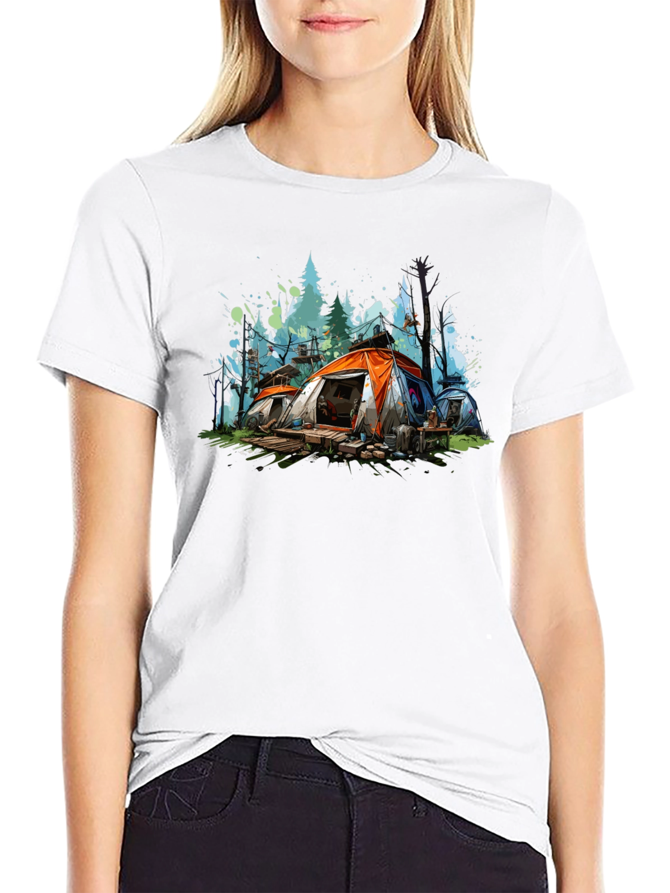 Camping Tent Graphic Tee - Adventure Awaits!