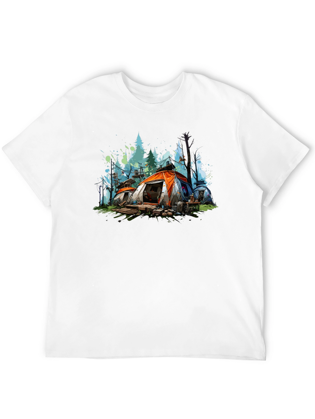 Camping Tent Graphic Tee - Adventure Awaits!