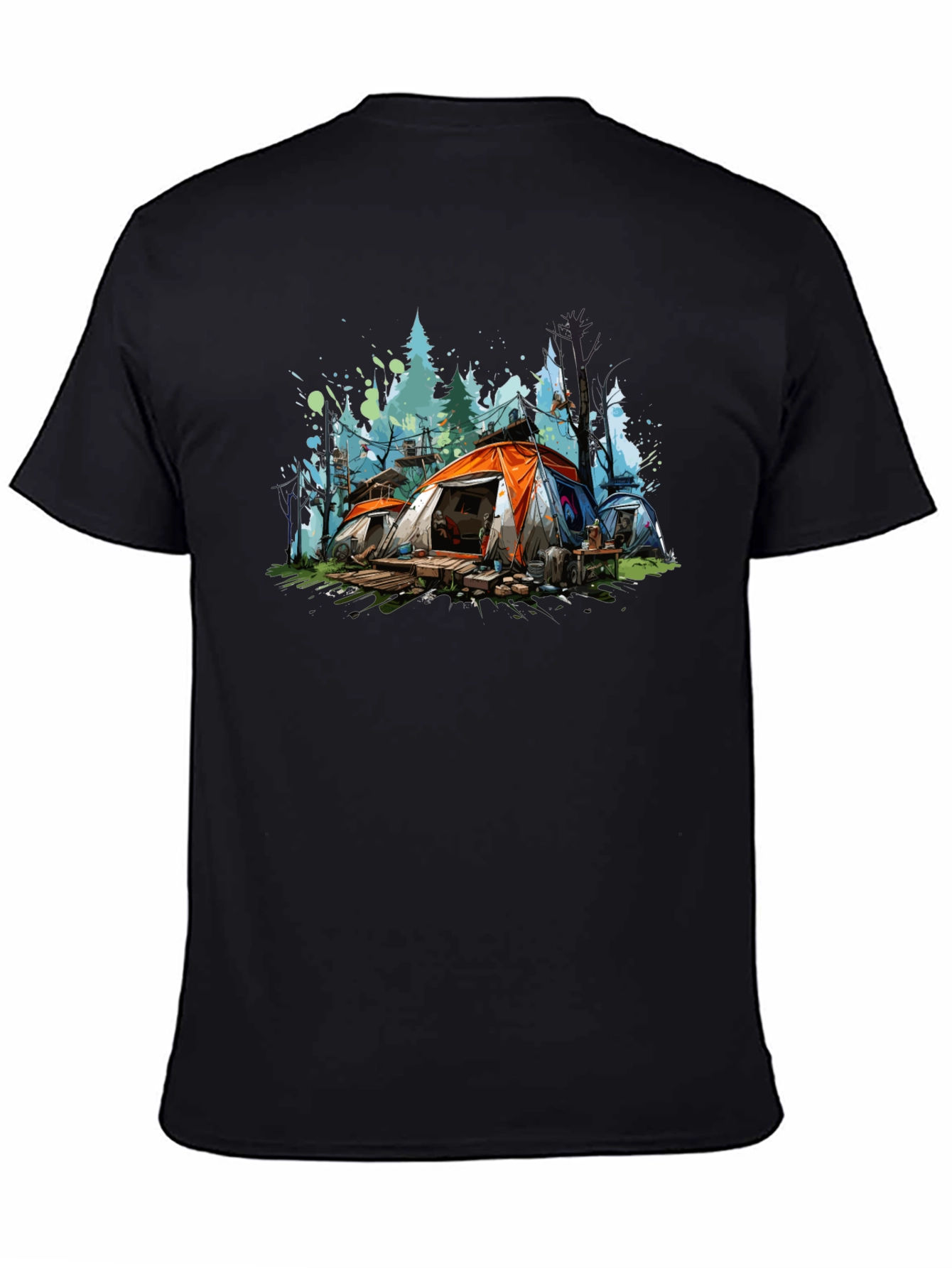 Camping Tent Graphic Tee - Adventure Awaits!