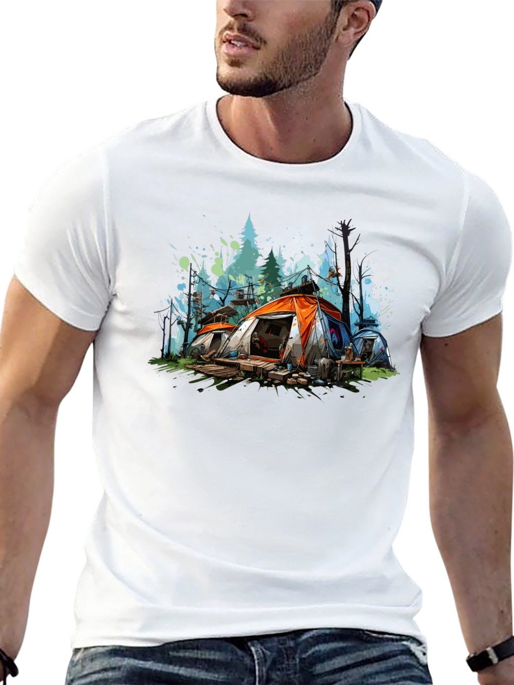 Camping Tent Graphic Tee - Adventure Awaits!