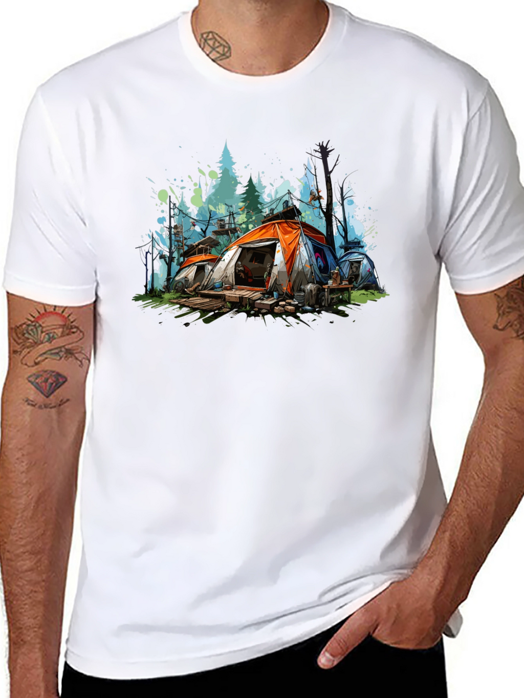 Camping Tent Graphic Tee - Adventure Awaits!