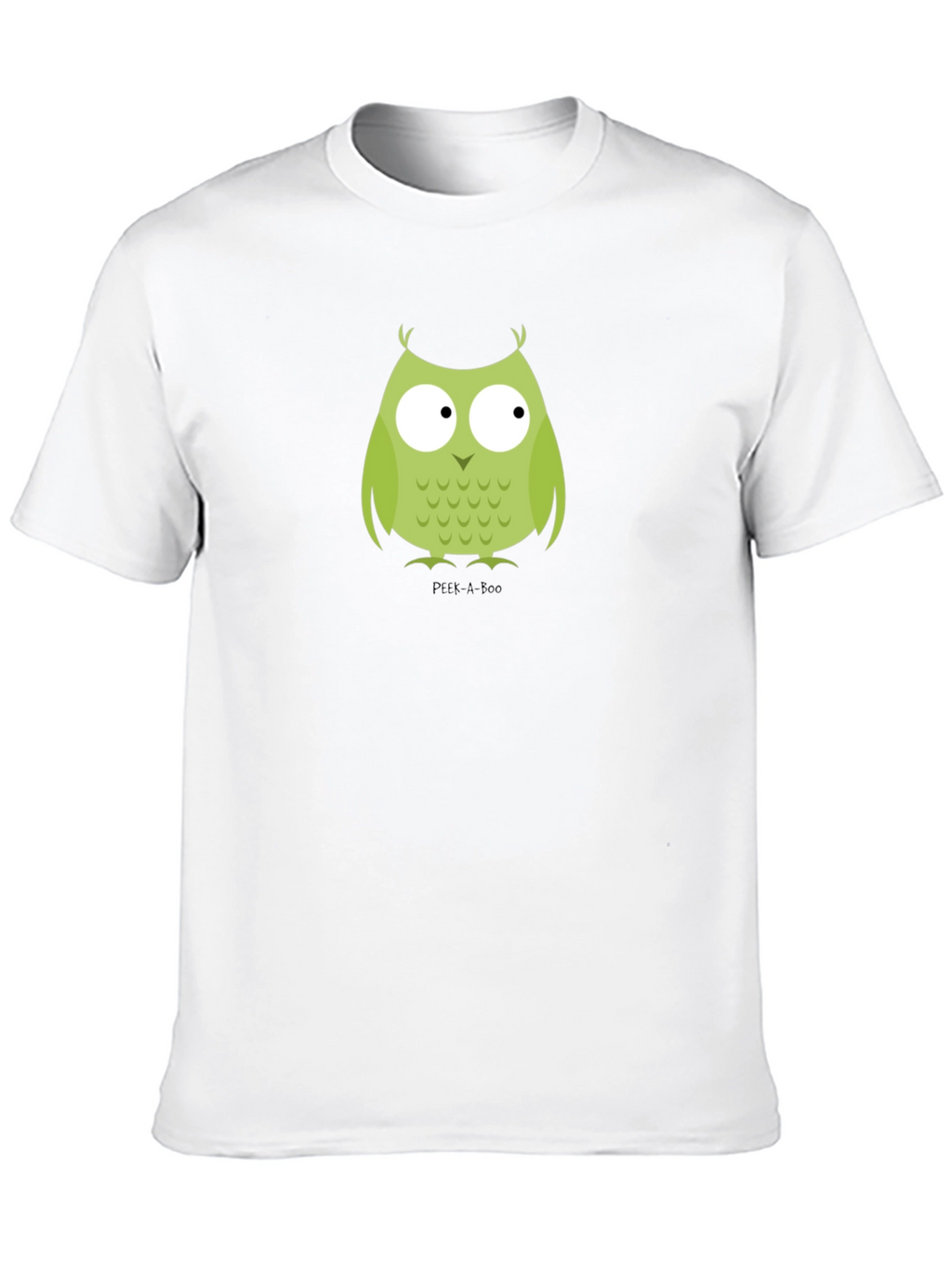 Cute Owl Graphic Tee - Peek-A-Boo Design