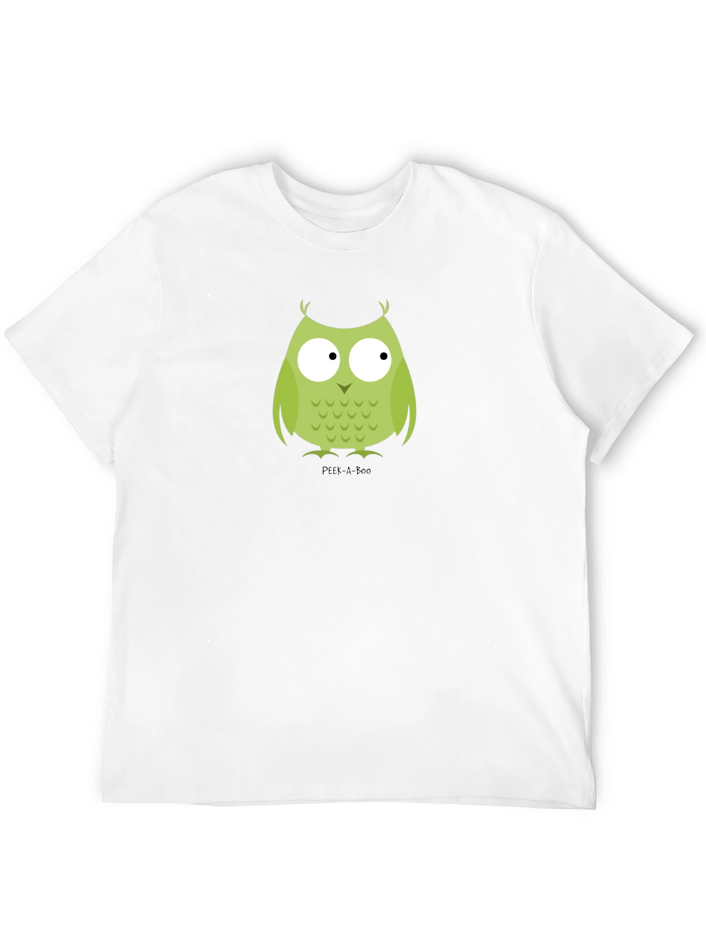 Cute Owl Graphic Tee - Peek-A-Boo Design