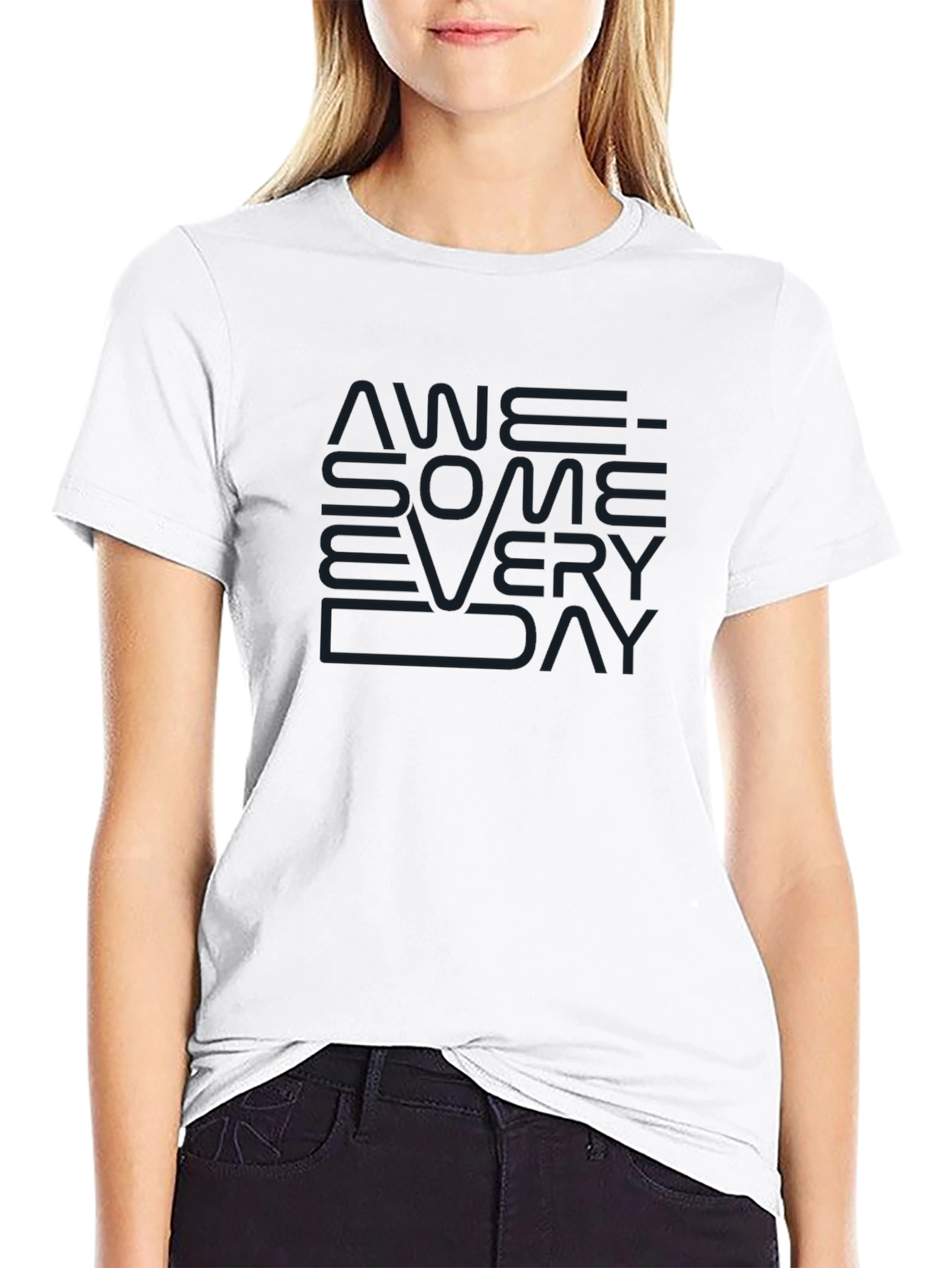 Awesome Everyday Black Graphic Tee