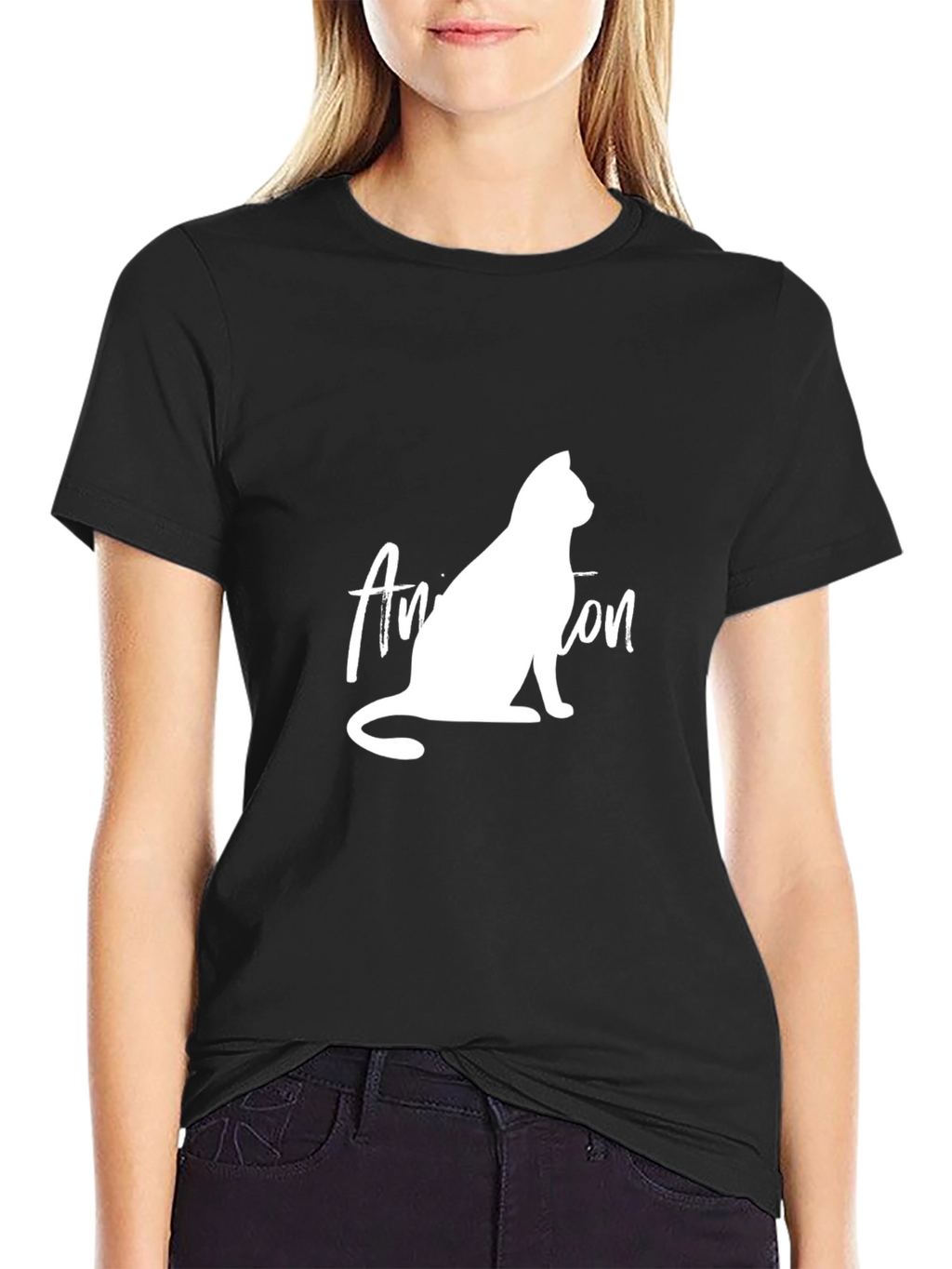 Cool Cat T-Shirt - Black Graphic Tee