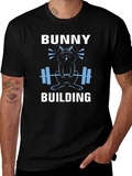 Bunny Building Graphic T-Shirt - Gym Easter