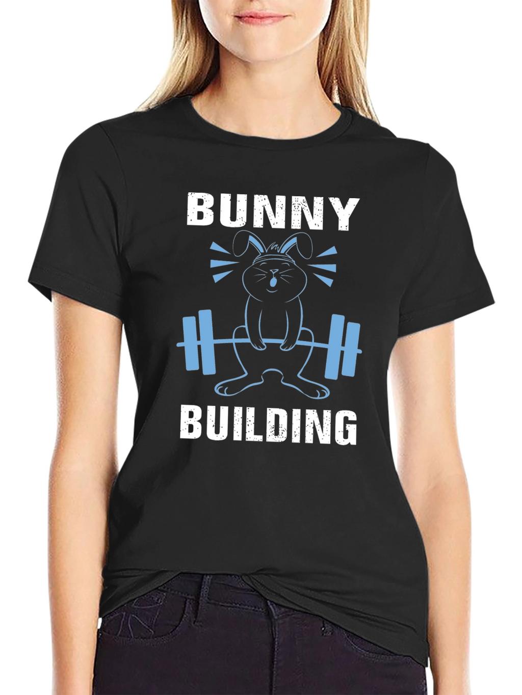 Bunny Building Graphic T-Shirt - Gym Easter