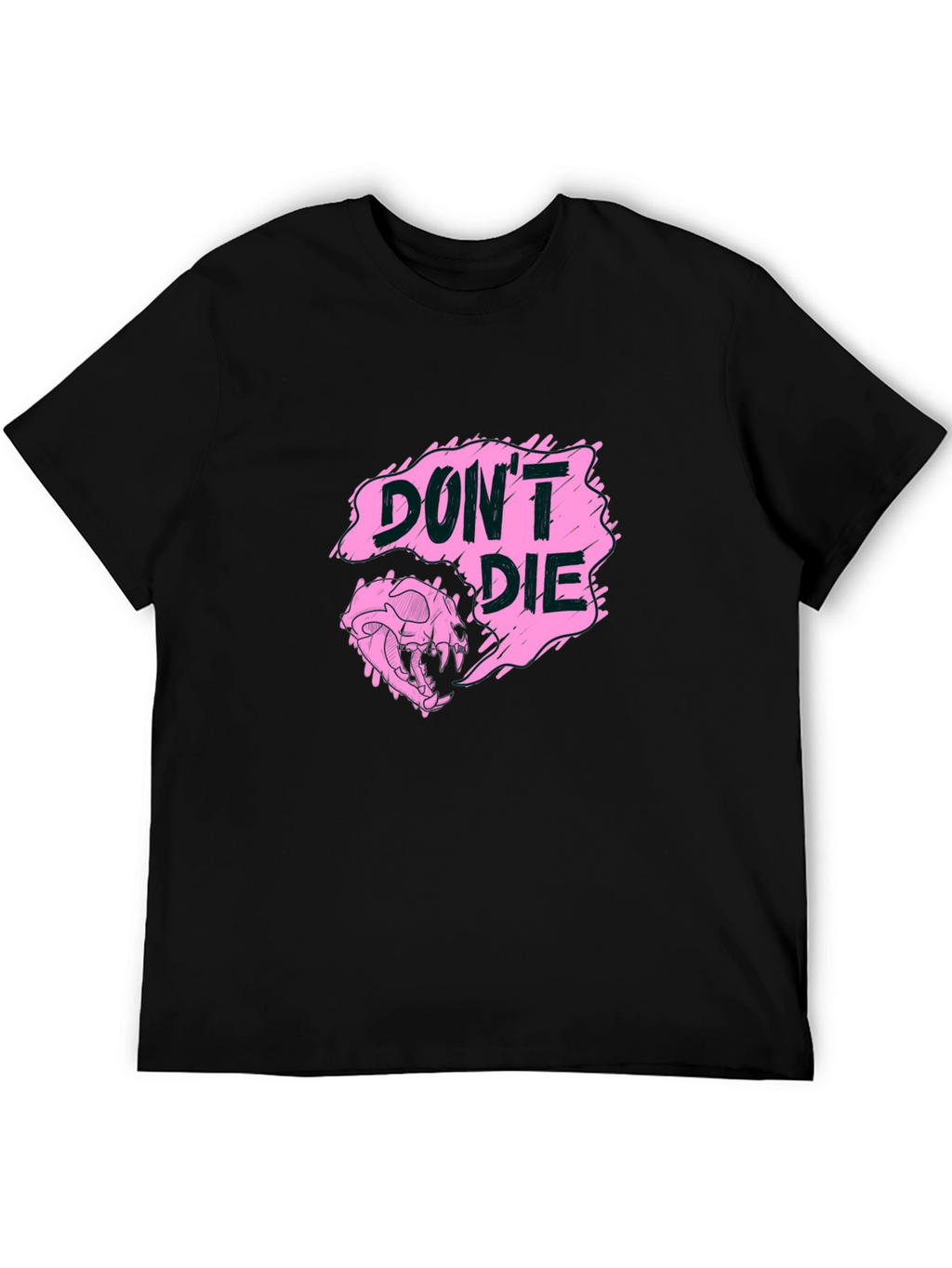 Dont Die Graphic Print Black Tee